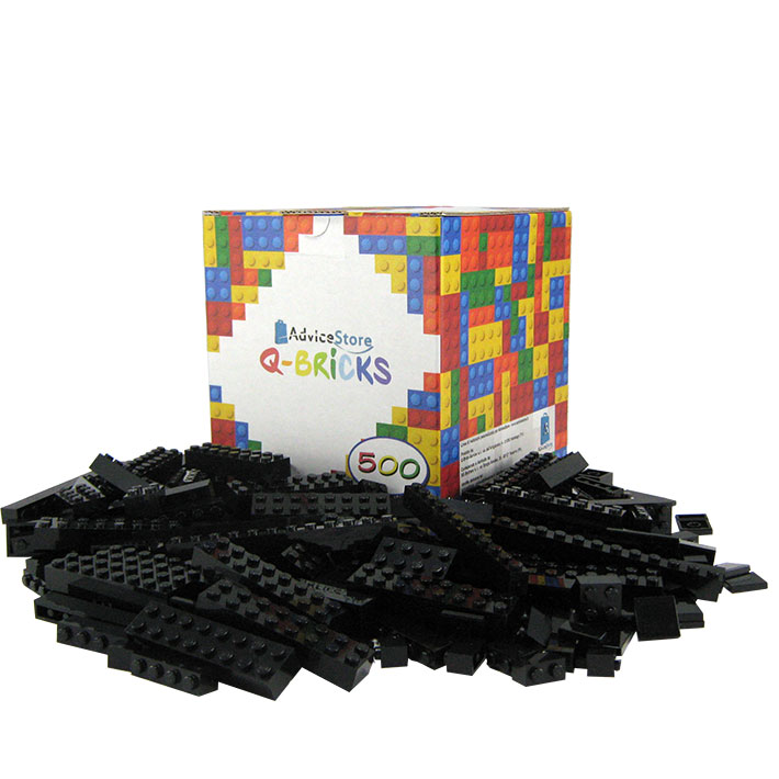 Lego compatibile Q-BRICK - Nero - 500 pz