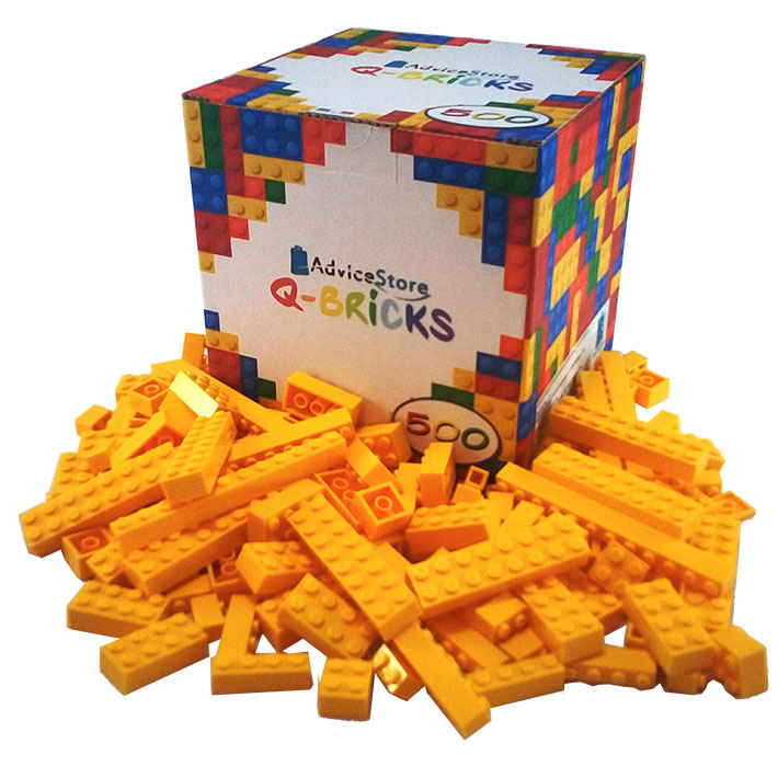 Lego compatibile Q-BRICK - Giallo - 500 pz