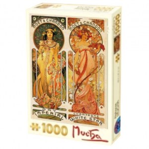 Puzzle Mucha: Moet et Chandon, crémant impérial - 1000 pz - Dtoys 70081 - Box