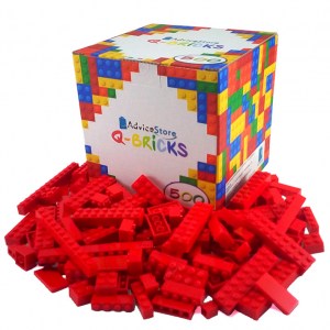 Lego compatibile Q-BRICK - Rosso -  500 pz