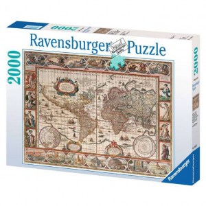 Puzzle Mappamondo 1650 - 2000 pz - Ravensburger 16633 - Box