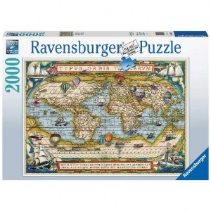 Puzzle Barbara Behr: Intorno al mondo - 2000 pz - Ravensburger 16506 - Box