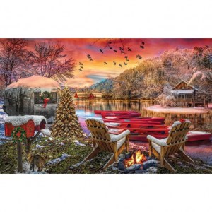 Puzzle Christmas Eve Camping - 1000 pz - SunsOut 3014