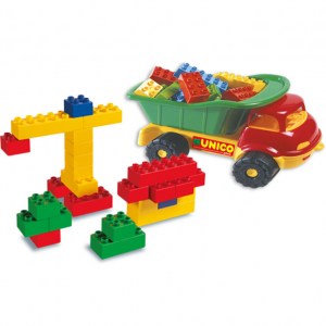 Unico Plus - Camion con mattoncini - costruzioni e camion