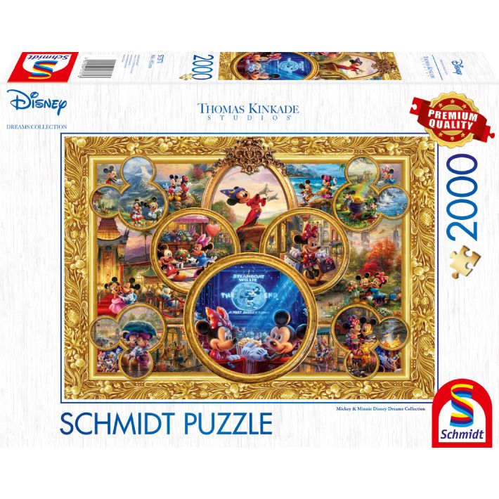 Puzzle Thomas Kinkade: Mickey & Minnie Disney Dreams Collection – 2000 pcs – Schmidt 57371 – immagine 1