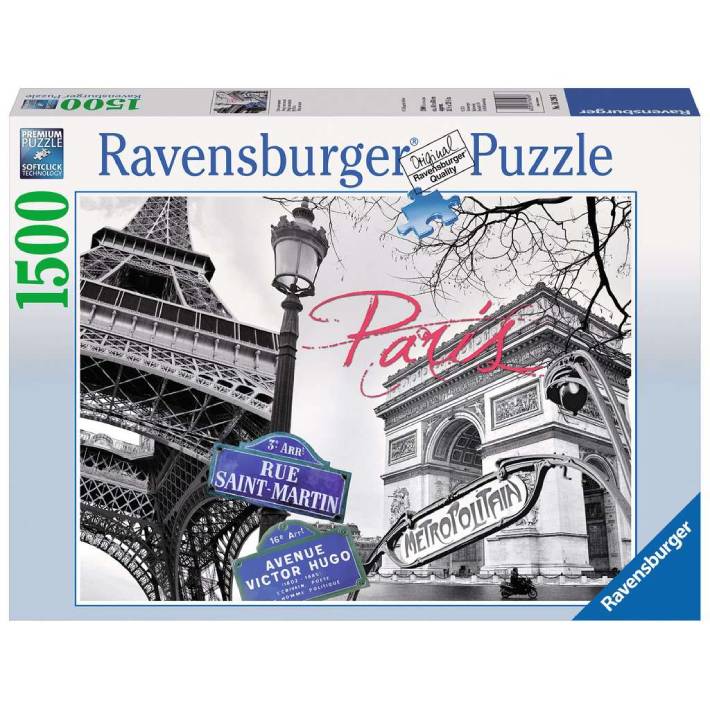 Puzzle: A Parigi – 1500 pz – Ravensburger 16296 - immagine 1