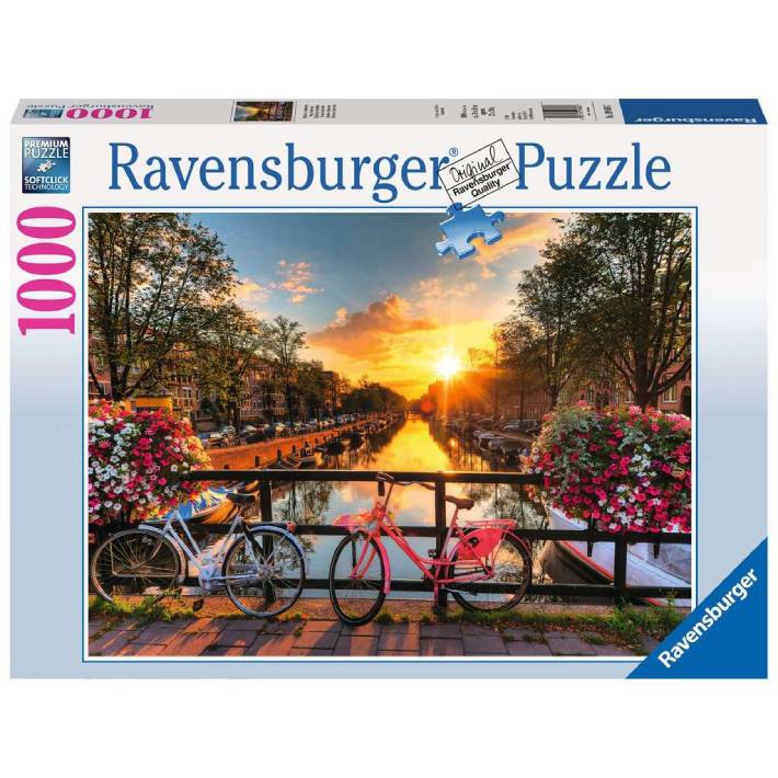 Puzzle Biciclette ad Amsterdam – 1000 pz – Ravensburger 19606 - immagine 1