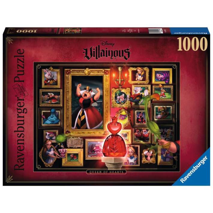 Puzzle Villainous: Queen of Hearts – 1000 pz – Ravensburger 15026 - immagine 1
