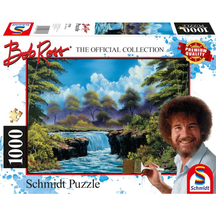Puzzle Bob Ross – Cascata nella Radura – 1000 pz – Schmidt 57538 - immagine 1