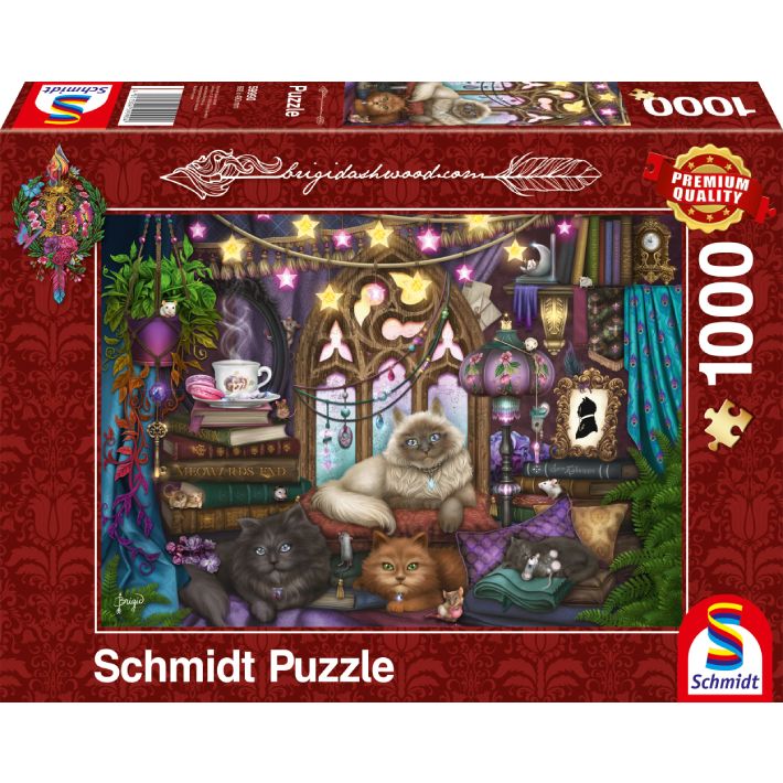 Puzzle Brigid Ashwood – Tè pomeridiano con i gatti – 1000 pz – Schmidt 59990 - immagine 1