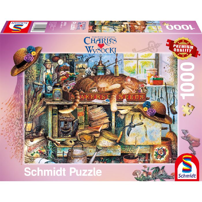 Puzzle Charles Wysocki: Remington the horticulturist – 1000 pz – Schmidt 59992 - immagine 1