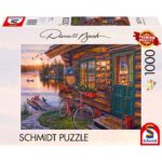 Puzzle Casetta sul lago con bicicletta – 1000 pz – Schmidt 58531 - immagine 1