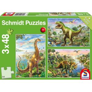 Adventure with the Dinosaurs – 3×48 pz – Schmidt 56202 - immagine 1
