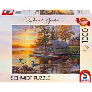 Boathouse with canoes – 1000  pz – Schmidt 58532 - immagine 1