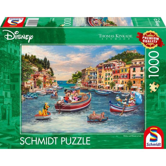 Kinkade Disney Mickey and Minnie in Italy – 1000 pz – Schmidt 58053 - immagine 1
