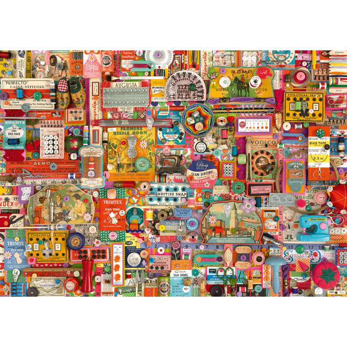 Puzzle Shelley Davies – Merceria vintage – 1000 pz – Schmidt 59697 - immagine 2
