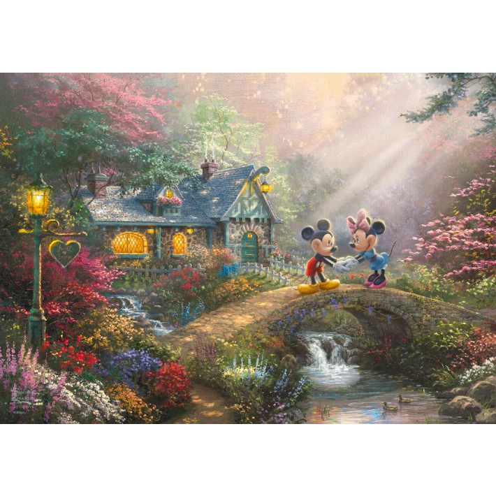 Puzzle Disney Topolino e Minnie innamorati sul ponte – 500 pz – Schmidt 59928 - immagine 2