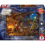 Puzzle Thomas Kinkade – Babbo Natale e gli elfi – 1000 pezzi – Schmidt 59494 - immagine 1