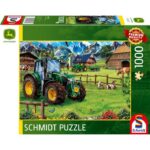 Puzzle John Deere: Prealpi con trattore 6120M – 1000 pezzi – Schmidt 58535 - immagine 1