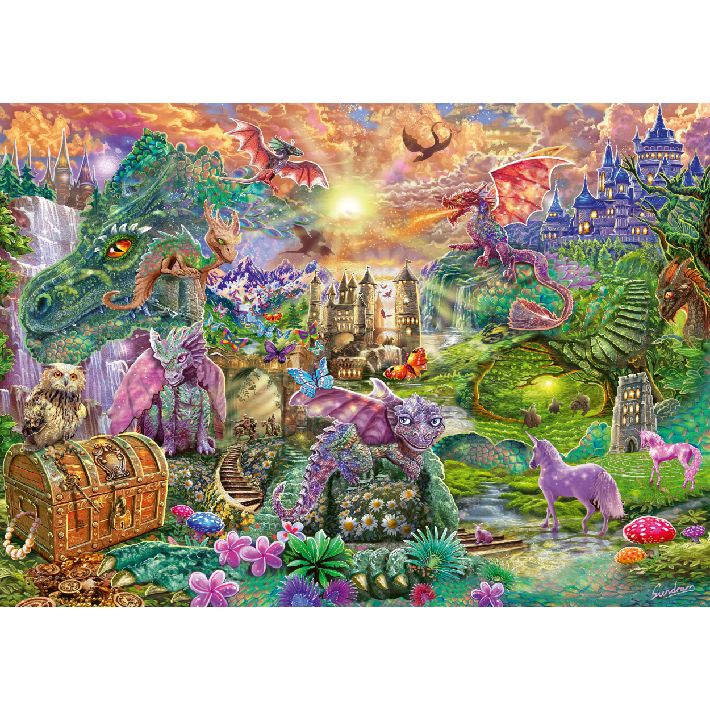 Puzzle Regno incantato del drago – 1000 pz – Schmidt 58966 - immagine 2