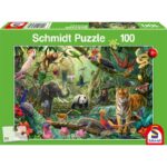 Puzzle Colourful jungle wildlife – 100 pz – Schmidt 56485 - immagine 1