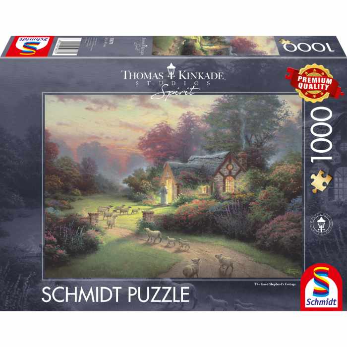 Puzzle Thomas Kinkade – Cottage del buon pastore – 1000 pz – Schmidt 59678 - immagine 1