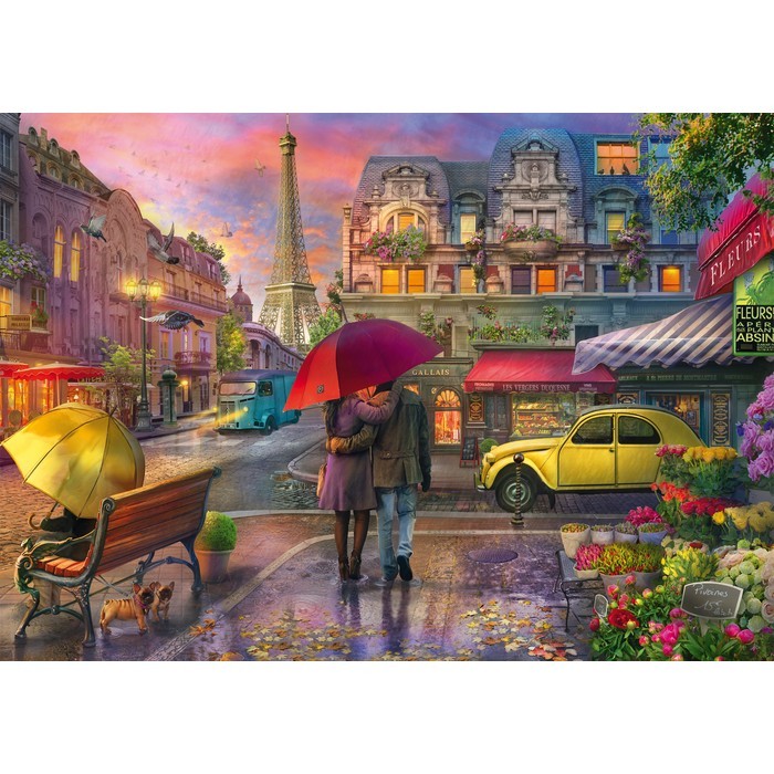 Puzzle Fascino parigino sotto la pioggia – 500 pz – Schmidt 59713 - immagine 2